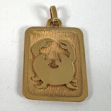 Load image into Gallery viewer, French Cancer Starsign Zodiac 18K Yellow Gold Charm Medal Pendant