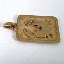 Load image into Gallery viewer, French Cancer Starsign Zodiac 18K Yellow Gold Charm Medal Pendant