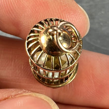 Load image into Gallery viewer, Bird Cage Cultured Pearls 14 Karat Yellow Gold Charm Pendant