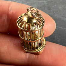 Load image into Gallery viewer, Bird Cage Cultured Pearls 14 Karat Yellow Gold Charm Pendant