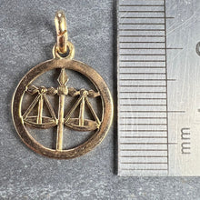 Load image into Gallery viewer, French Zodiac Libra Starsign 18K Yellow Gold Charm Pendant