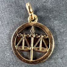 Load image into Gallery viewer, French Zodiac Libra Starsign 18K Yellow Gold Charm Pendant