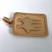 Load image into Gallery viewer, French Gemini Starsign Zodiac 18K Yellow Gold Charm Medal Pendant
