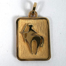 Load image into Gallery viewer, French Sagittarius Starsign Zodiac 18K Yellow Gold Charm Medal Pendant