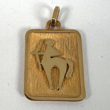 Load image into Gallery viewer, French Sagittarius Starsign Zodiac 18K Yellow Gold Charm Medal Pendant