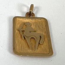 Load image into Gallery viewer, French Sagittarius Starsign Zodiac 18K Yellow Gold Charm Medal Pendant