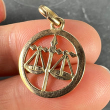 Load image into Gallery viewer, French Zodiac Libra Starsign 18K Yellow Gold Charm Pendant