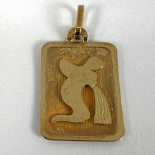 Load image into Gallery viewer, French Aquarius Starsign Zodiac 18K Yellow Gold Charm Medal Pendant