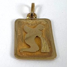 Load image into Gallery viewer, French Aquarius Starsign Zodiac 18K Yellow Gold Charm Medal Pendant