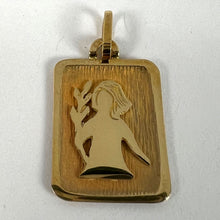 Load image into Gallery viewer, French Virgo Starsign Zodiac 18K Yellow Gold Charm Medal Pendant