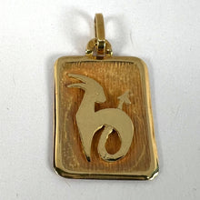 Load image into Gallery viewer, French Capricorn Starsign Zodiac 18K Yellow Gold Charm Medal Pendant