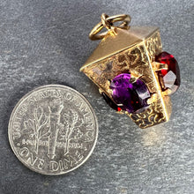 Load image into Gallery viewer, Italian Lantern 18 Karat Yellow Gold Paste Charm Pendant
