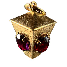 Load image into Gallery viewer, Italian Lantern 18 Karat Yellow Gold Paste Charm Pendant