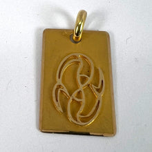 Load image into Gallery viewer, French Pisces Starsign Zodiac 18K Yellow Gold Charm Medal Pendant