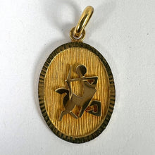 Load image into Gallery viewer, French Sagittarius Starsign Zodiac 18K Yellow Gold Charm Medal Pendant
