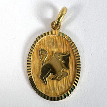 Load image into Gallery viewer, French Taurus Starsign Zodiac 18K Yellow Gold Charm Medal Pendant
