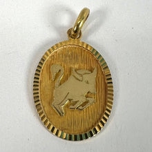 Load image into Gallery viewer, French Taurus Starsign Zodiac 18K Yellow Gold Charm Medal Pendant