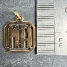 Load image into Gallery viewer, 18K Yellow Gold MA or AM Monogram Initials Charm Pendant