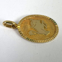 Load image into Gallery viewer, French Taurus Starsign Zodiac 18K Yellow Gold Charm Medal Pendant