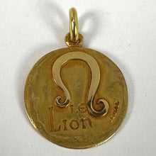 Load image into Gallery viewer, Becker French Zodiac Leo Starsign 18K Yellow Gold Charm Pendant