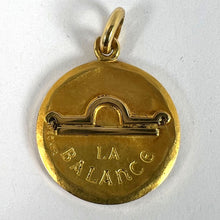 Load image into Gallery viewer, Becker French Zodiac Libra Starsign 18K Yellow Gold Charm Pendant