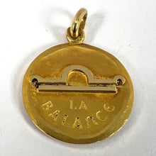 Load image into Gallery viewer, Becker French Zodiac Libra Starsign 18K Yellow Gold Charm Pendant