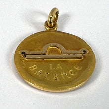 Load image into Gallery viewer, Becker French Zodiac Libra Starsign 18K Yellow Gold Charm Pendant