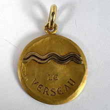 Load image into Gallery viewer, Becker French Zodiac Aquarius Starsign 18K Yellow Gold Charm Pendant
