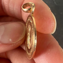 Load image into Gallery viewer, Antique French Engraved Virgin Mary 18K Rose Gold Religious Medal Pendant