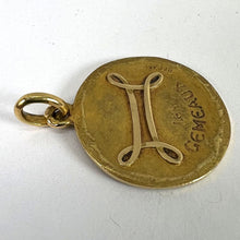 Load image into Gallery viewer, Becker French Zodiac Gemini Starsign 18K Yellow Gold Charm Pendant