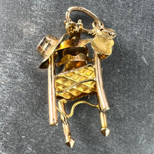 Load image into Gallery viewer, Spanish Guitar Castanets Hat Musicians Chair 18K Yellow Gold Charm Pendant