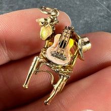 Load image into Gallery viewer, Spanish Guitar Castanets Hat Musicians Chair 18K Yellow Gold Charm Pendant