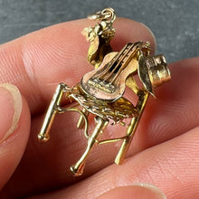 Load image into Gallery viewer, Spanish Guitar Castanets Hat Musicians Chair 18K Yellow Gold Charm Pendant