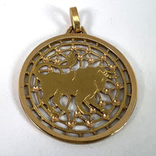 Load image into Gallery viewer, French Taurus Starsign Zodiac 18K Yellow Gold Charm Medal Pendant
