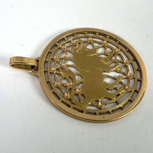 Load image into Gallery viewer, French Taurus Starsign Zodiac 18K Yellow Gold Charm Medal Pendant