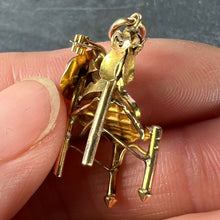 Load image into Gallery viewer, Spanish Guitar Castanets Hat Musicians Chair 18K Yellow Gold Charm Pendant