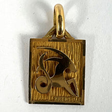 Load image into Gallery viewer, French Capricorn Starsign Zodiac 18K Yellow Gold Charm Medal Pendant