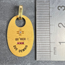 Load image into Gallery viewer, Augis French Plus Qu’Hier Ruby Diamond 18K Yellow Gold Love Charm Pendant