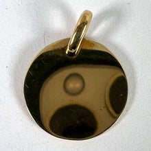 Load image into Gallery viewer, French Round Blank 18K Yellow Gold Medal Pendant