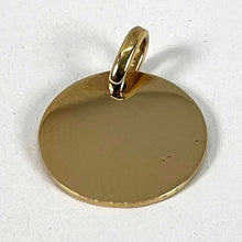 Load image into Gallery viewer, French Round Blank 18K Yellow Gold Medal Pendant