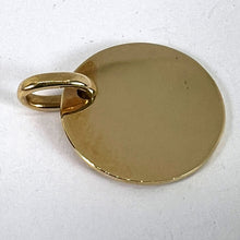 Load image into Gallery viewer, French Round Blank 18K Yellow Gold Medal Pendant