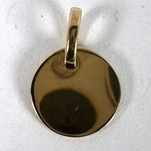 Load image into Gallery viewer, French Round Blank 18K Yellow Gold Medal Pendant