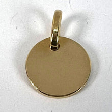 Load image into Gallery viewer, French Round Blank 18K Yellow Gold Medal Pendant