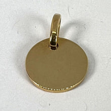 Load image into Gallery viewer, French Round Blank 18K Yellow Gold Medal Pendant