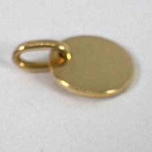 Load image into Gallery viewer, French Round Blank 18K Yellow Gold Medal Pendant