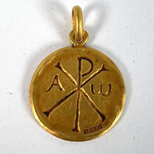 Load image into Gallery viewer, French Becker Chi Rho Jesus Christ Alpha Omega 18K Yellow Gold Medal Pendant