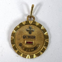 Load image into Gallery viewer, French Augis Plus Qu’Hier 18K Yellow White Gold Enamel Ruby Love Pendant