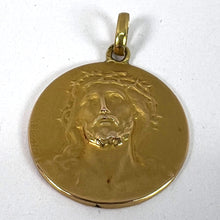Load image into Gallery viewer, French Dropsy Jesus Christ Crown of Thorns 18K Yellow Gold Medal Pendant