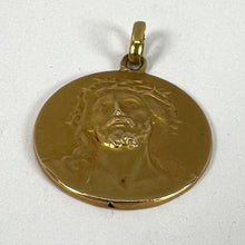 Load image into Gallery viewer, French Dropsy Jesus Christ Crown of Thorns 18K Yellow Gold Medal Pendant