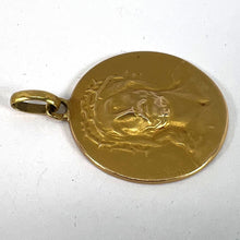 Load image into Gallery viewer, French Dropsy Jesus Christ Crown of Thorns 18K Yellow Gold Medal Pendant